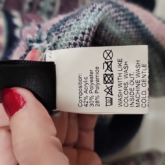 Oversized Striped Multicolor Women's Sweater - Picture 6 of 8